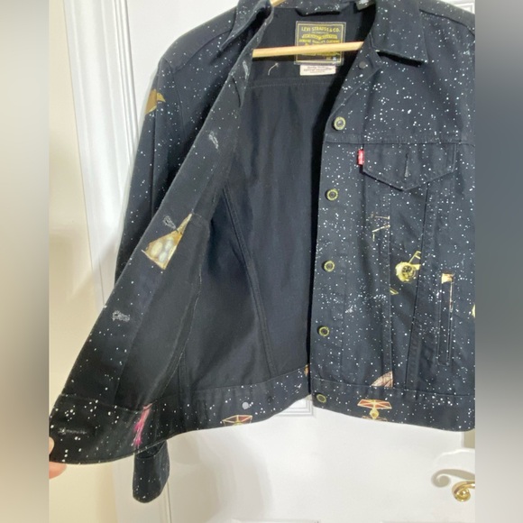 LEVI’S X STAR WARS Limited Edition BLACK DENIM JACKET Size MEDIUM VGC - Picture 15 of 16